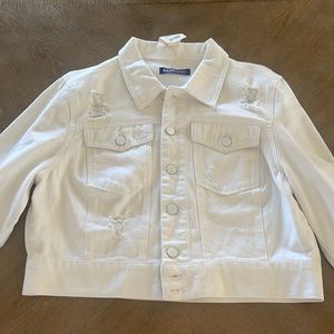 white jean jacket